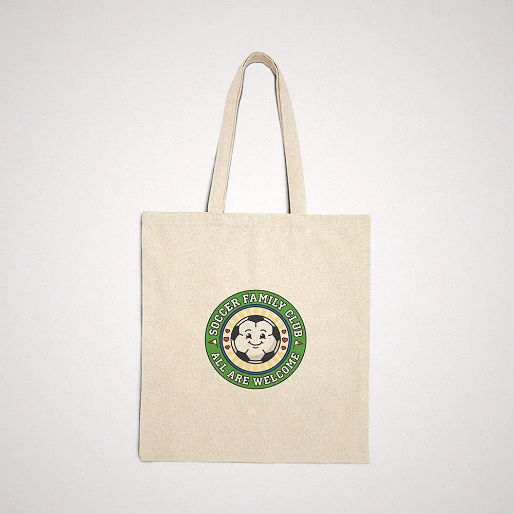 Soccer Family Club Tote, soccer mom sideline supporter, youth league canvas