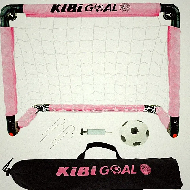 Soccer Gifts for Girls, Mini Toddler Soccer Goal Set Pink, Girls Foldable Por...