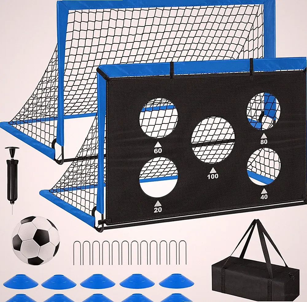 Soccer Goal,Backyard Soccer Goals for Kids 2 Pack,4X3/6X4 FT Portable Toddler