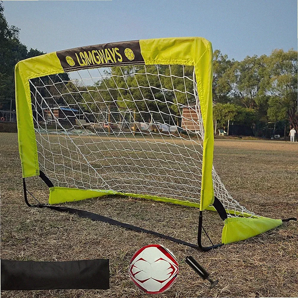 Soccer Goal – Foldable Frame Net for Kids + Youth – Indoor + Outdoor Soccer Goal