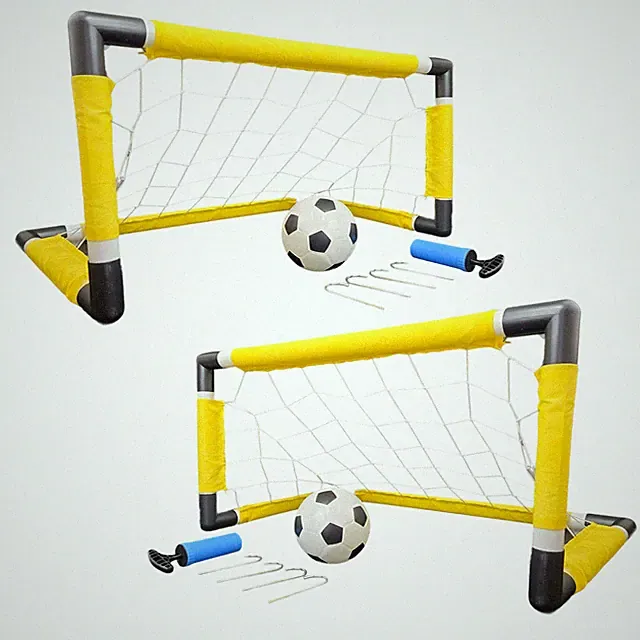 Soccer Goal Set for Kids – Pack of 2 Outdoor Backyard Goals with Ball & Pump