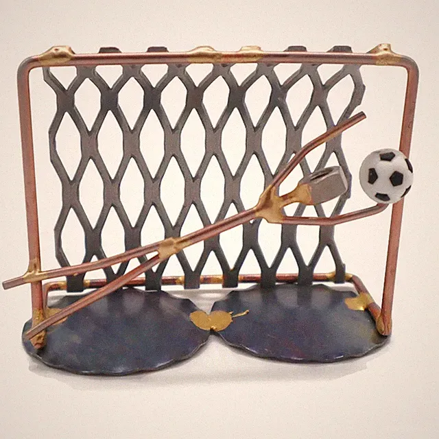 Soccer Goalie Net with Man