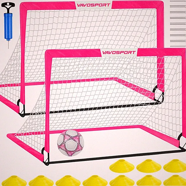 Soccer Goals for Backyard Set - 2 of 5' x 3.6' Portable Soccer Goal Training...