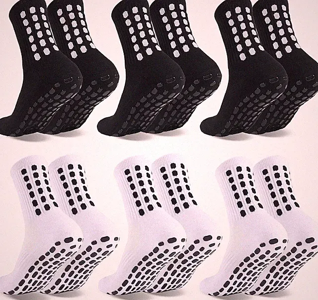 Soccer Grip Socks Football Basketball Yoga Socks for Men Women | 6 Pairs Non Sli