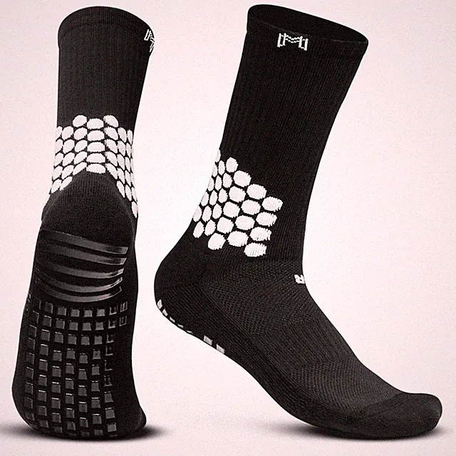 Soccer Grip Socks with Padded Ankle Protection, Non-Slip Grip for Blister Pre...
