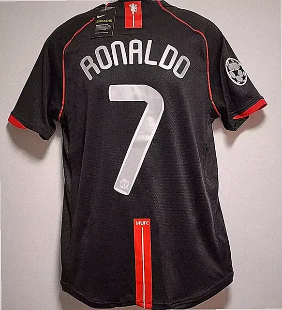 Soccer Jersey 2007/2008 #7 Retro Champions League Final Away Jersey Short Sleeve