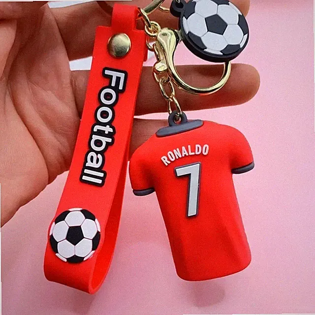 Soccer Jersey Keychain No 7 10 Couple Gift Football Backpack Pendant Car Charm