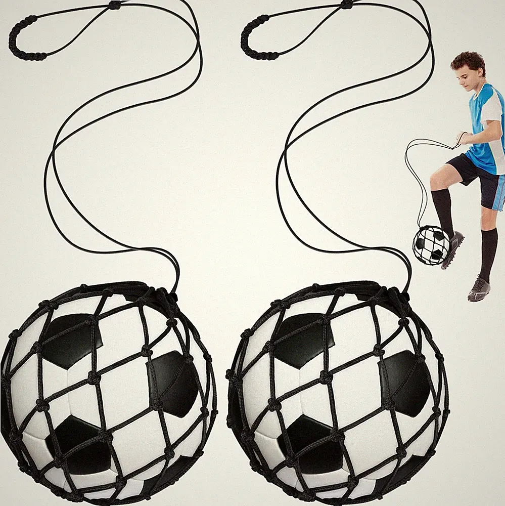 Soccer Kick Trainer 2 Psc with Return Net - Football Training Equipment for Boys