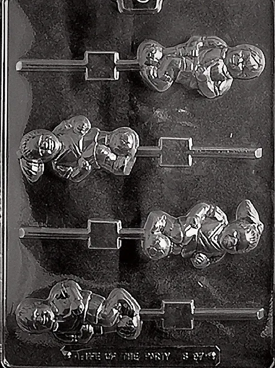 SOCCER KIDS BOY AND GIRL LOLLY POP MOLD mls chocolate candy molds