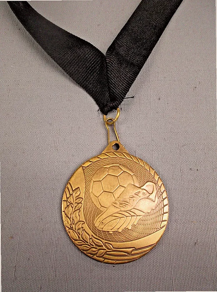 Soccer Medals – 2" Heavyweight – Gold or Silver – Black Drape – 3, 6, 10 packs