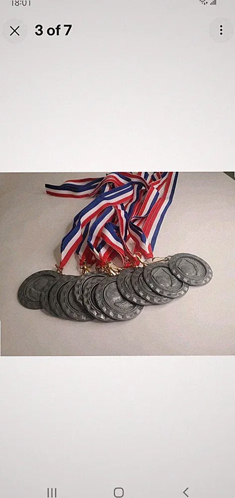 Soccer Medals Set of 22 - silver color