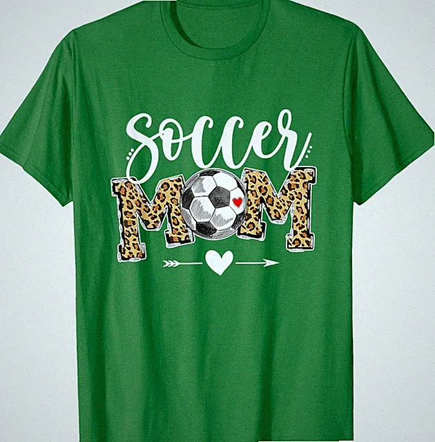 Soccer Mom Leopard Funny Soccer Mother's Day Unisex T-Shirt