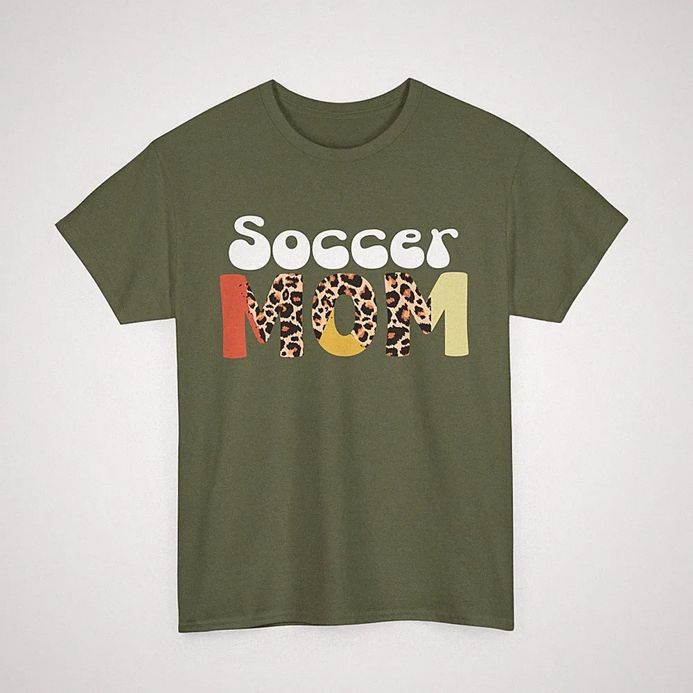 Soccer Mom Leopard Shirt, Sports Lovers Soccer Mom Women Shirt