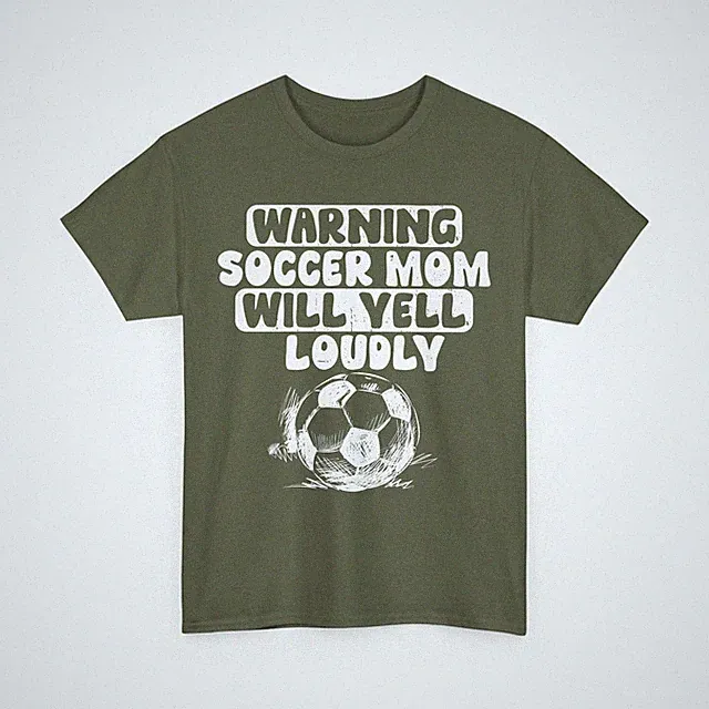 Soccer Mom Shirt, Warning Soccer Mom Will Yell Loudly Mother Women T-Shirt