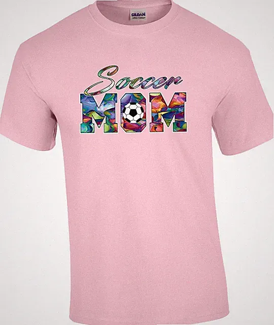 Soccer Mom Support Son Daughter Soccer Ball Team T-Shirt
