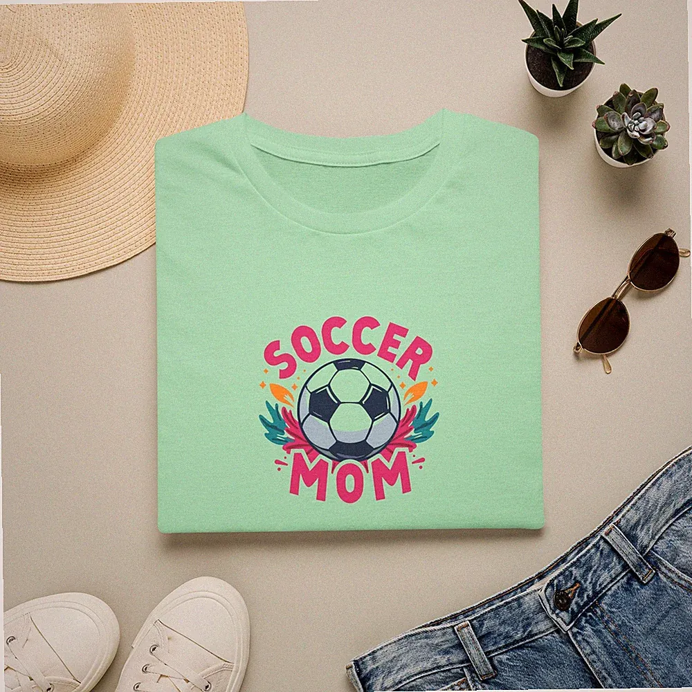 Soccer Mom T-Shirt | Soccer Ball Colorful Design