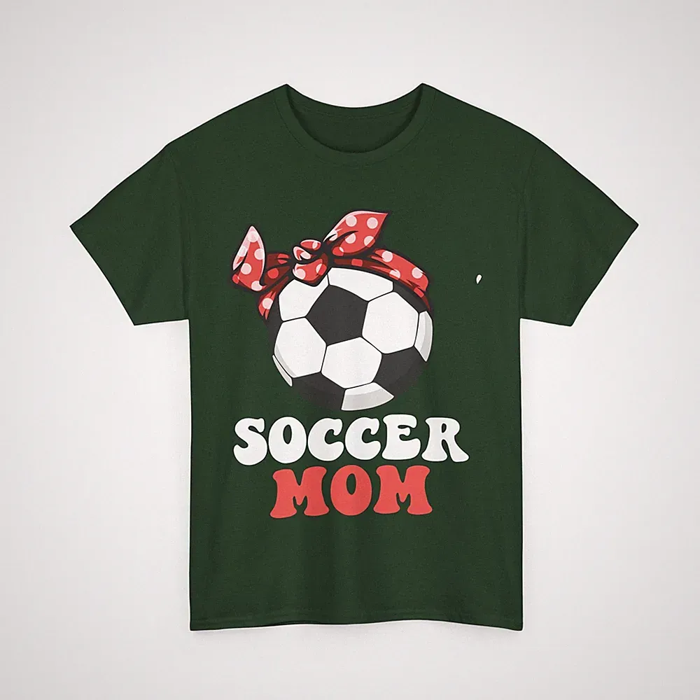 Soccer Mom T-Shirt, Soccer Player Sports Lovers Women Mom T-Shirt