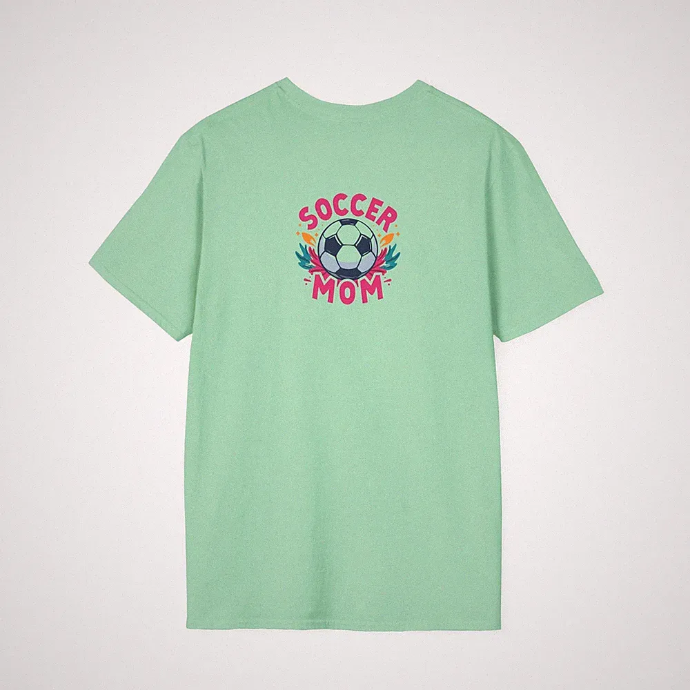 Soccer Mom Tee T-Shirt | Soccer Ball Design on Back