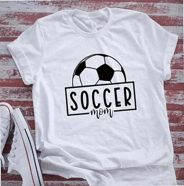 Soccer Mom, White Unisex Short Sleeve T-shirt