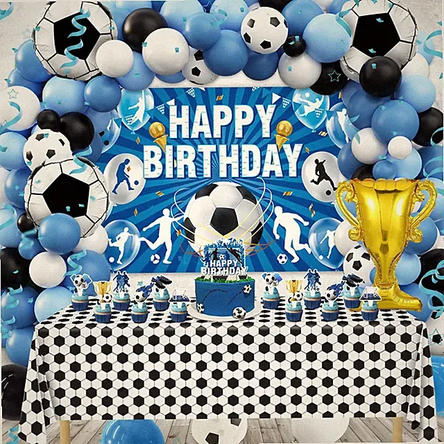 Soccer Party Decorations, 97Pcs Soccer Party Decorations with Balloons Happy...