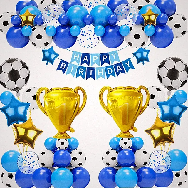 Soccer Party Decorations for Boys - 113 Pcs Balloon Garland Arch Kit, Soccer...