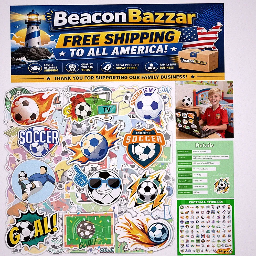 Soccer Party Favors - 100 PCS Soccer Stickers for Kids | 2026 World Game Cup...
