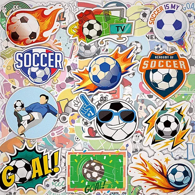 Soccer Party Favors - 100 PCS Soccer Stickers for Kids | 2026 World Game Cup Mer