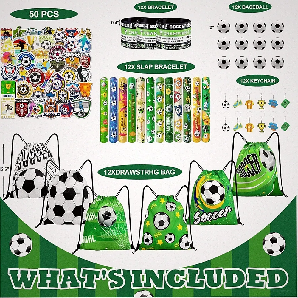 Soccer Party Favors Set - 110 Pieces