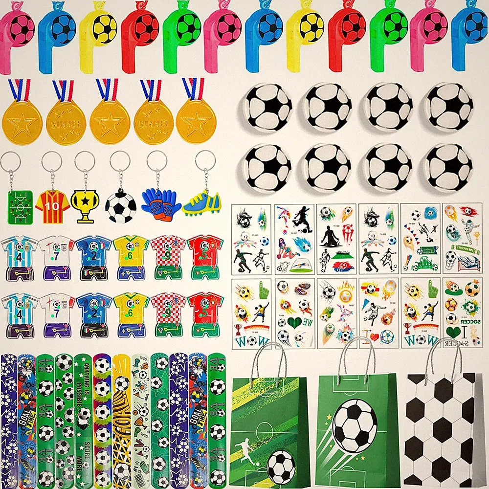 Soccer Party Favors Soccer Birthday Decoration Gift Bags Stickers Champion Medal