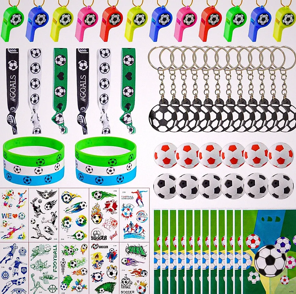 Soccer Party Favors Supplies Set With 80PCS Soccer Theme Birthday Party Decor...