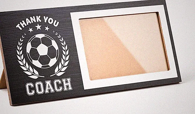 Soccer Picture Frame Thank You Coach Gift Fits 4X6 Inches Photo