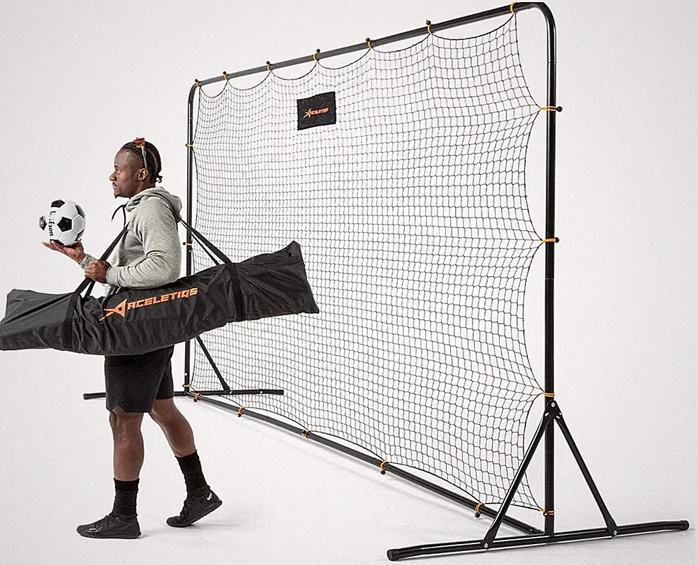 Soccer Rebounder Net 6X12 Feet Practice Soccer Training Equipment | Portable, Ea