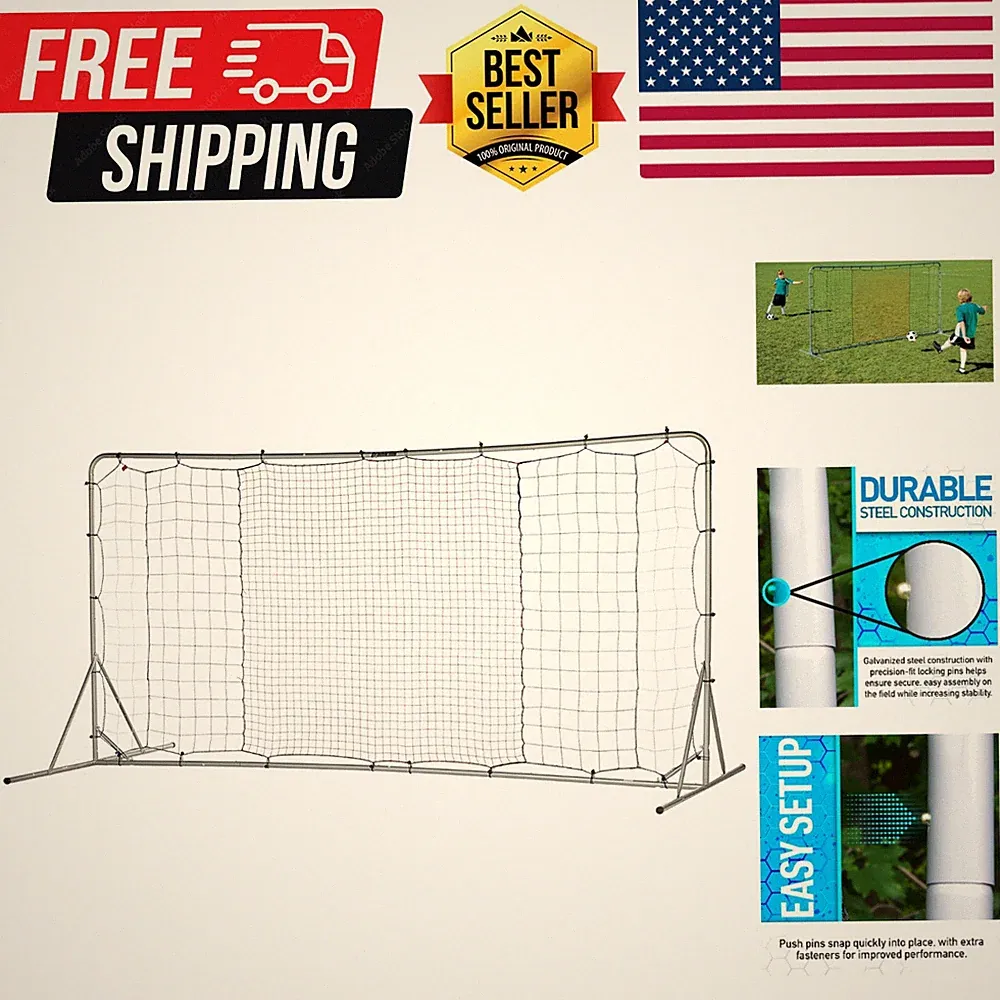 Soccer Rebounder - Tournament Steel Rebounding Net - Perfect for Backyard Pra...