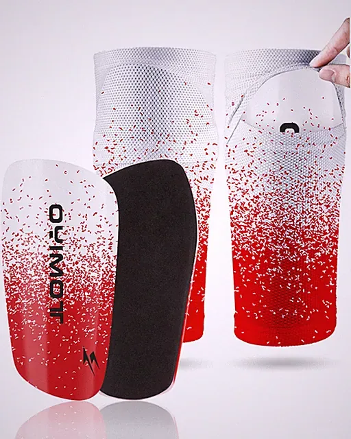 Soccer Shin Guards for Kids & Adults Protective Sleeves with Pocket