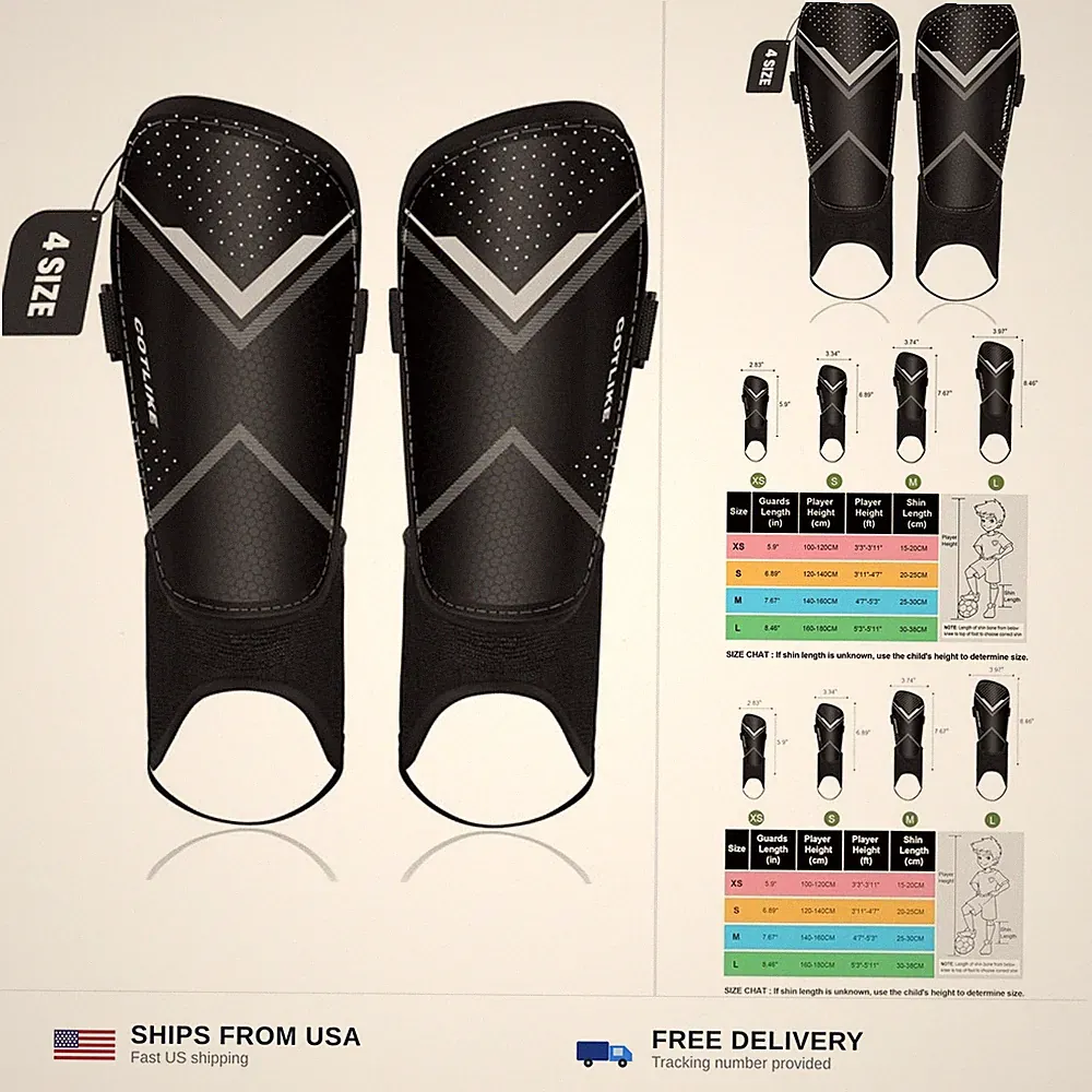 Soccer Shin Guards for Kids Youth Adults Toddler, Shin Defender Shin Guards w...