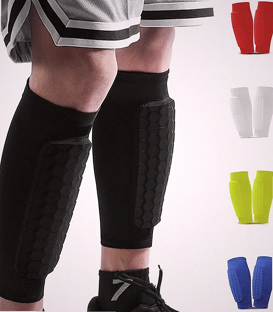 Soccer Shin Guards Shin Pads for Kids Youth Adult Calf Compression Splint Sleeve