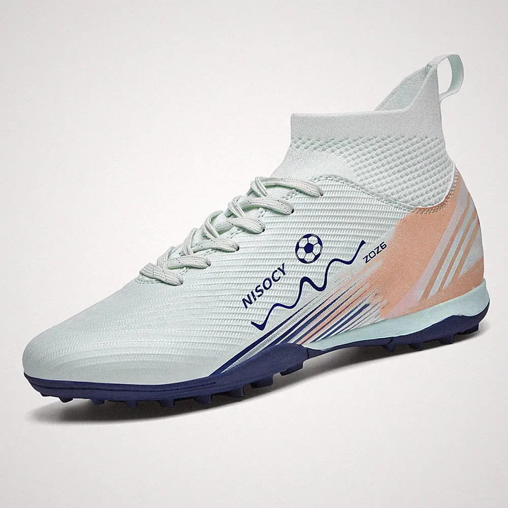 Soccer Shoes for Mens Womens Professional Cleats High-Top Athletic Turf Footb...