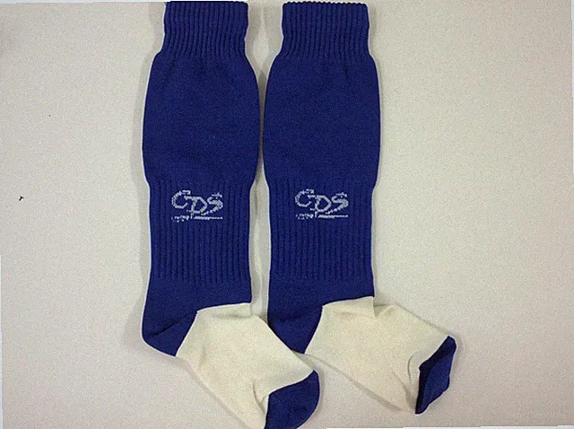 Soccer Socks, Royal-White, Youth Small, Shoe size 3-5