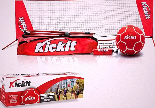 Soccer Tennis Game Set, Portable 6.5' Wide X 2' High Net & Soft Lightweight Ball