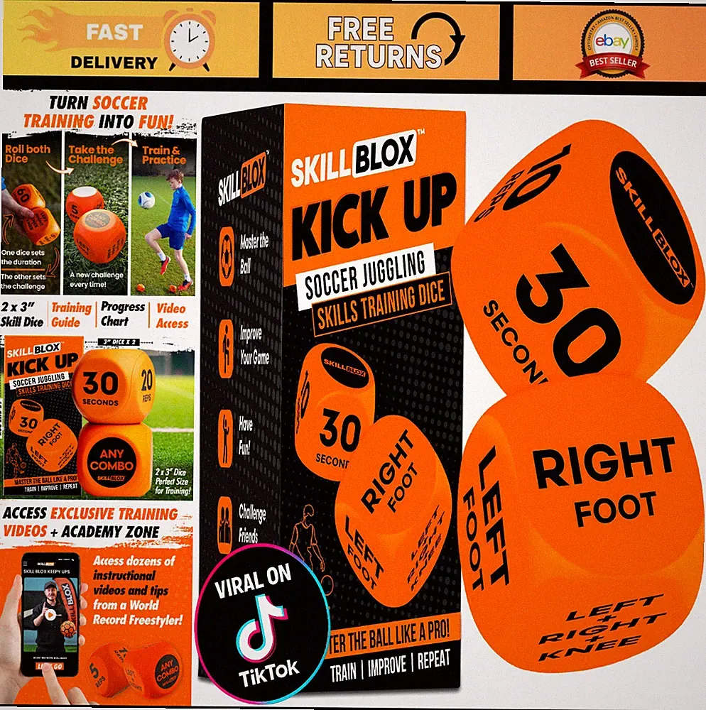 Soccer Training Dice Game 2 Pack | Fun Soccer Gifts for Kids & Coaches