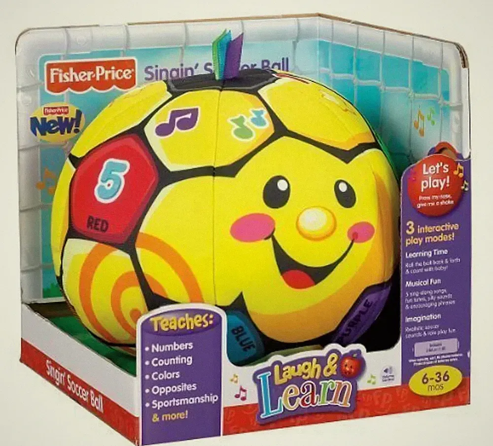 Soft Plush Soccer Ball - Fisher-Price Laugh & Learn Singin' Soccer Ball...New!!