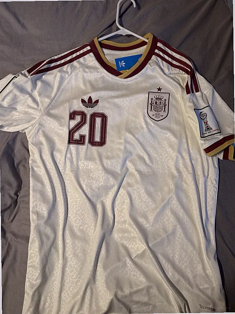Spain Pedri #20 Soccer Jersey, Unisex Adult 2XL White 2026