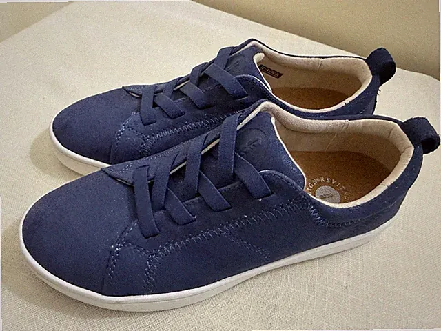 Spenco Revitalign Orthopedic Malibu Misty Suede Leather Shimmer Shoe 9/39.5 NEW