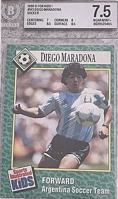 Sports Illustrated for Kids 1990 Series 1 Diego Maradona #163 Argentina BGS 7.5