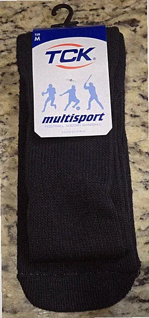 Sports Socks Women's M ~ Black Knee High Softball Soccer Football Athletic