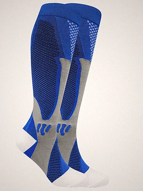 Sports Stretch Compression Socks Men's Soccer Socks& High Knee Running Stockings
