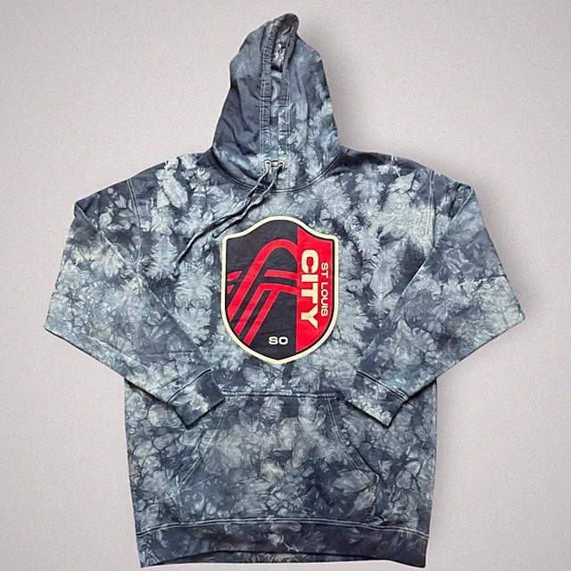 Stadium Essentials St. Louis City SC Tie Dye Hoodie Mens XL Blue MLS Soccer