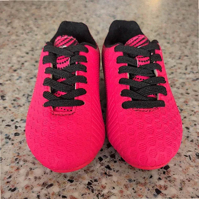 STEALTH FIRM GROUND Youth | TODDLER - Size 9 Neon Pink Soccer Cleats Boys Girls