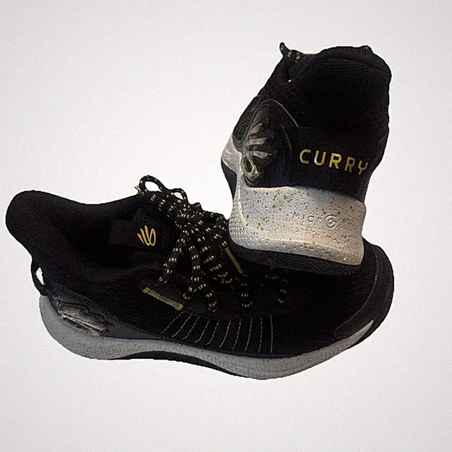Steph Curry NBA Golden State Warrior Under Armour 3ZY Sneakers Black Shoes 5.5 Y