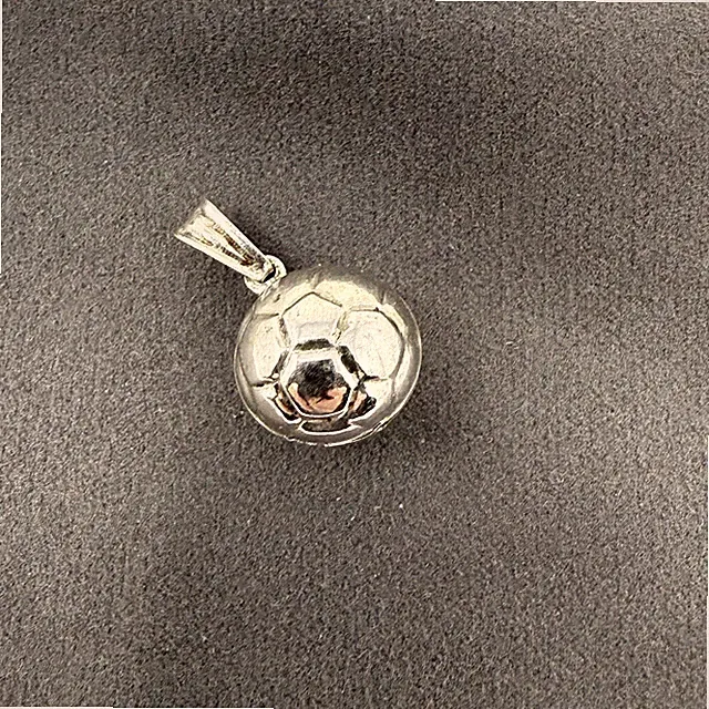 Sterling Silver Charm "Soccer Ball" .925 Italy